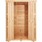 Premium Cedar Wood Outdoor Storage Shed with 4 Shelves Asphalt Roof Weather Resistant Garden Cabinet